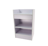 24 White Cash Wrap w/ Pull Out Drawer & Storage Shelf 119724