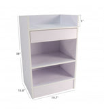 24 White Cash Wrap w/ Pull Out Drawer & Storage Shelf 119724