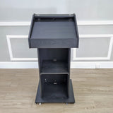 23x22x48" Black Wood Deluxe Podium Embassy Church Puplit Lectern Hostess Desk 119726