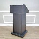 23x22x48" Black Wood Deluxe Podium Embassy Church Puplit Lectern Hostess Desk 119726