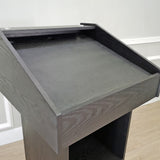 23x22x48" Black Wood Deluxe Podium Embassy Church Puplit Lectern Hostess Desk 119726