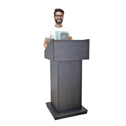 23x22x48" Black Wood Deluxe Podium Embassy Church Puplit Lectern Hostess Desk 119726