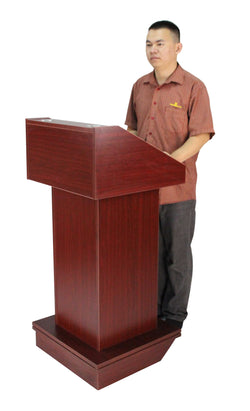 Church Podium Wheel Pulpit Convertible Pulpit Floor Lectern Reception Desk Table