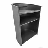 32.5 X 24.5 X 47.5" Large Podium Pulpit Black Mobile Lecterns with Shelving 119732