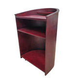 32X24X48" Large Podium Pulpit Mahogany Mobile Lectern Shelf Church Conference 119733