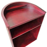 32X24X48" Large Podium Pulpit Mahogany Mobile Lectern Shelf Church Conference 119733
