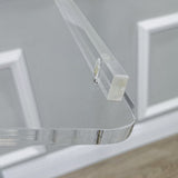 Acrylic Podium for Floor, Aluminum Pole & Base   Clear & Silver 119741