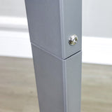 Acrylic Podium for Floor, Aluminum Pole & Base   Clear & Silver 119741