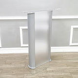 27X15X48" Acrylic Podium Metal Accent Church Pulpit Plexiglass Conference School 119756