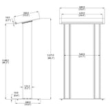 27X15X48" Acrylic Podium Metal Accent Church Pulpit Plexiglass Conference School 119756