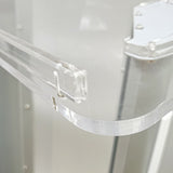 27X15X48" Acrylic Podium Metal Accent Church Pulpit Plexiglass Conference School 119756