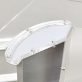 27X15X48" Acrylic Podium Metal Accent Church Pulpit Plexiglass Conference School 119756