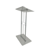 Podium for Floor, Cross Design, Steel & MDF   Silver 119759