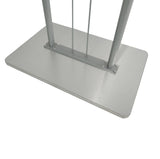 Podium for Floor, Cross Design, Steel & MDF   Silver 119759