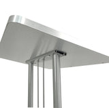 Podium for Floor, Cross Design, Steel & MDF   Silver 119759