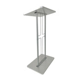 Podium for Floor, Cross Design, Steel & MDF   Silver 119759
