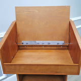 26.5x22.2x48" Deluxe Podium Official State Embassy Wood Podium Red Oak Solidwood 119767