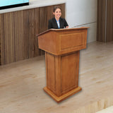 26.5x22.2x48" Deluxe Podium Official State Embassy Wood Podium Red Oak Solidwood 119767