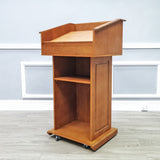 26.5x22.2x48" Deluxe Podium Official State Embassy Wood Podium Red Oak Solidwood 119767