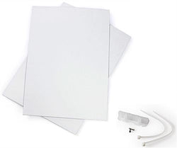 (2) 24 x 36 Corrugated Plastic Boards with Clear Plastic Mounting System   White