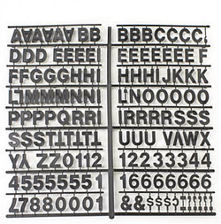 1 Letter Set, 930 Pieces   Black 119825