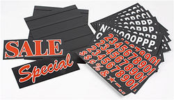 Set of 2, 23 x 33 Letter Board Inserts with 390 Characters and 2 Headers   Black