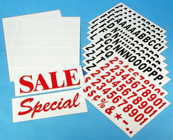 Set of 2, 23 x 33 Letter Board Inserts with 390 Characters and 2 Headers   White