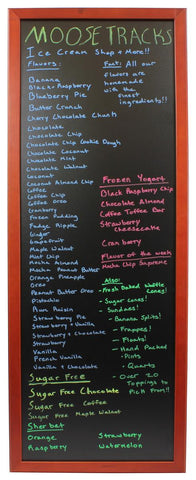 18 x 56 write on Board with Red Mahogany Frame 119854
