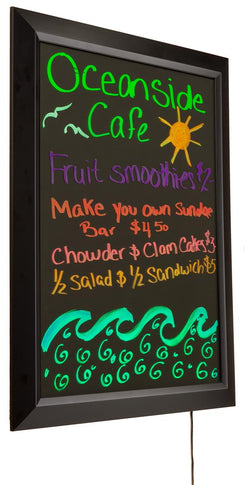 22_x_28_Illuminated_Wet_Erase_Board,_Set_of_8_Markers_ _Black_119870