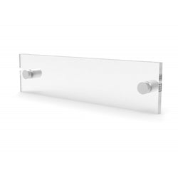 Clear Sign Name Holder Plexiglass 2X8 8x2 Wallmount Poster Frame Standoff