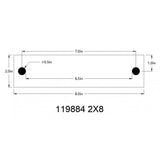 Clear Sign Name Holder Plexiglass 2X8 8x2 Wallmount Poster Frame Standoff