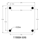 Clear Sign Name Holder Plexiglass 6X6 Wallmount Poster Frame Standoff