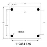 Clear Sign Name Holder Plexiglass 6X6 Wallmount Poster Frame Standoff