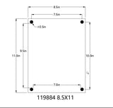 Clear Sign Name Holder Plexiglass 8.5X11 11x8.5 Wallmount Poster Frame Standoff 119884-8.5*11