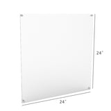 24 X 24 X 1.5"  Acrylic Sign Plate Corporate Identity, Fit Up to 22X22" Graphic 119887-24X24