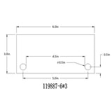 Office Name Sign Holder Hotel Room Sign Blank Door Sign Plaque Wall Mount Clear 119887 6*3