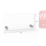 Office Name Sign Holder Hotel Room Sign Blank Door Sign Plaque Wall Mount Clear 119887 6*3