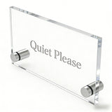 Office Name Sign Holder Hotel Room Sign Blank Door Sign Plaque Wall Mount Clear 119887 6*3