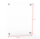 Office Name Sign Holder Hotel Room Sign Blank Door Sign Plaque Wall Mount Clear 119887-8.5*11