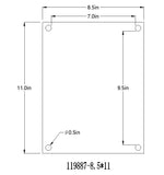 Office Name Sign Holder Hotel Room Sign Blank Door Sign Plaque Wall Mount Clear 119887-8.5*11
