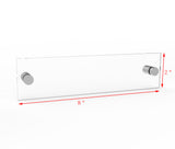 Office Name Sign Holder Hotel Room Sign Blank Door Sign Plaque Wall Mount Clear