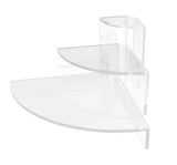Triangle Shaped Acrylic Risers, Set of 3   Clear 119927
