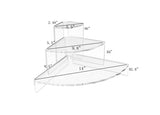 Triangle Shaped Acrylic Risers, Set of 3   Clear 119927