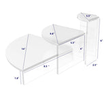 Triangle Shaped Acrylic Risers, Set of 3   Clear 119927