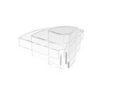 Triangle Shaped Acrylic Risers, Set of 3   Clear 119927