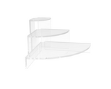 Triangle Shaped Acrylic Risers, Set of 3   Clear 119927