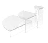 Triangle Shaped Acrylic Risers, Set of 3   Clear 119927