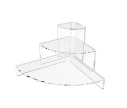 Triangle Shaped Acrylic Risers, Set of 3   Clear 119927