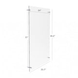 24 x 36 Acrylic Sign Holder for Wall, Standoff Hardware & Magnets   Clear 119947