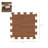 24X24" Wood Grain EVA Interlocking Foam Floor Tiles  Home Gym 25 Pack 100 SQ FT 119950